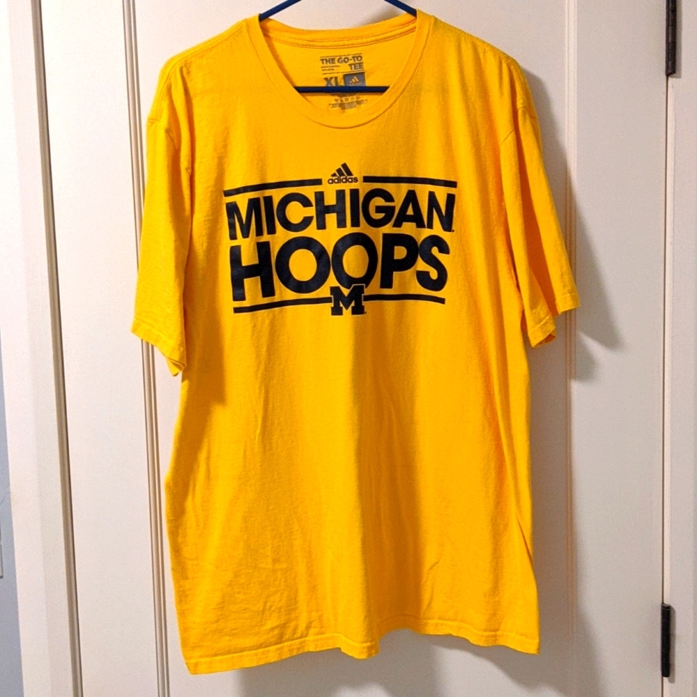 Adidas University Of Michigan UofM "Michigan Hoops" XL T